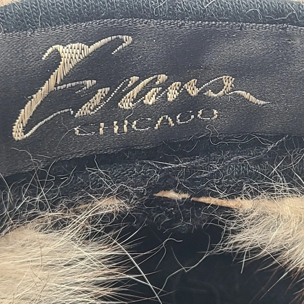 Vintage Evans Chicago Fox Fur Cossack Hat Pluff Slouchy Beret Winter Mob Wife